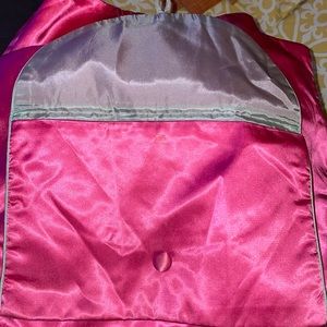 3 Various Sized Pink Silk Lingerie Bags